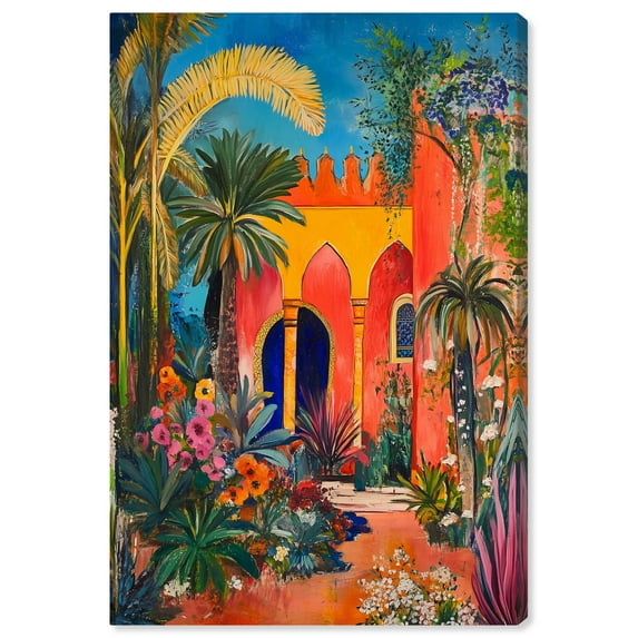 Art Remedy Colorful Prints Canvas, 20" x 30", Gallery Wrapped, Morrocan Garden