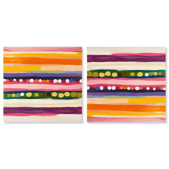 Art Remedy Contemporary Art Canvas, 12" x 12", Gallery Wrapped, Bright Alignment Set