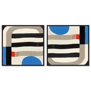 Art Remedy Contemporary Art Canvas, 30" x 30", Black Frame, Stadium Portico Set