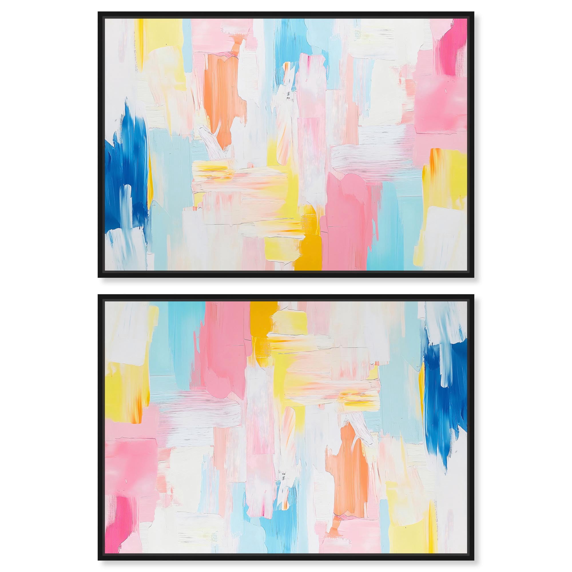 Art Remedy Dopamine Decor Canvas, 30" x 20", Black Frame, Colorful ...