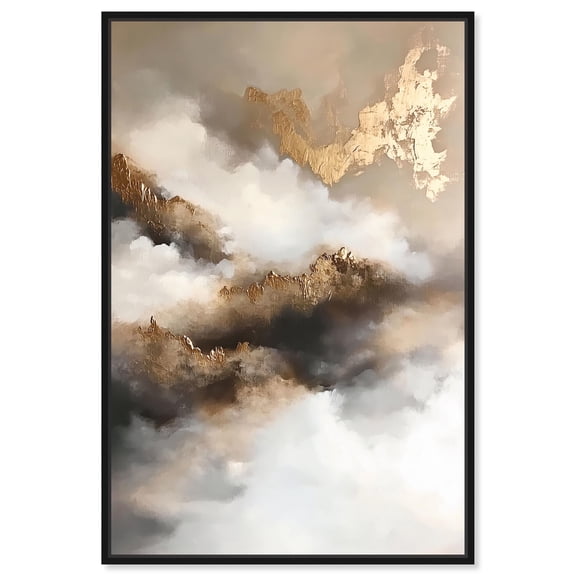 Art Remedy Earth Tone Abstract Canvas, 10" x 15", Black Frame, Celestialscape