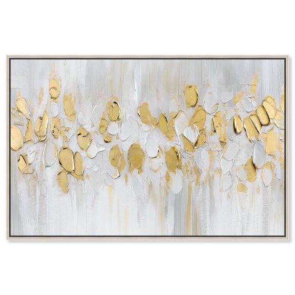 Art Remedy Elegant Glam Art Canvas, 36" x 24", Silver Frame, Gleaming Simplicity