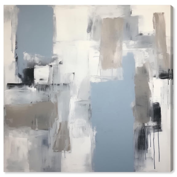 Art Remedy Faded Blue Abstract Canvas, 16" x 16", Gallery Wrapped, Contemplative Blues I