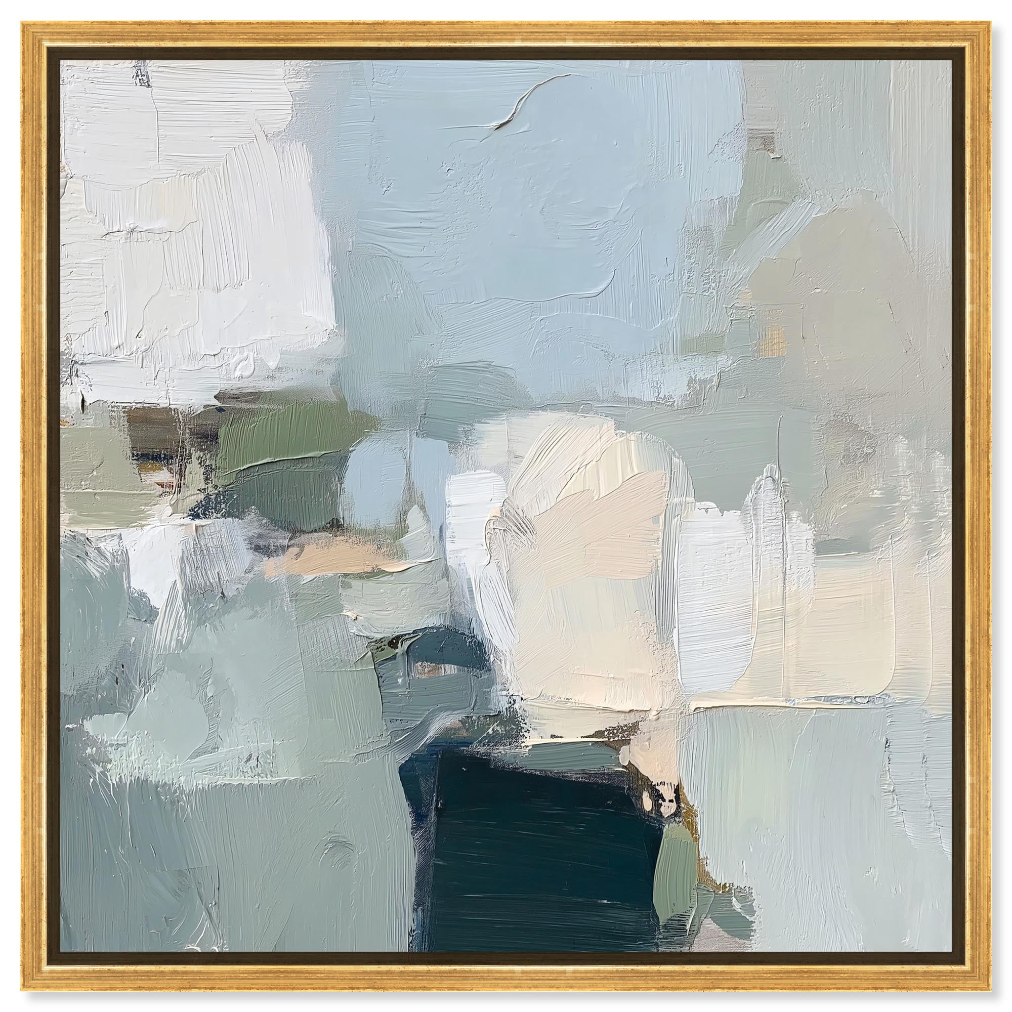 Art Remedy Faded Blue Abstract Canvas, 16