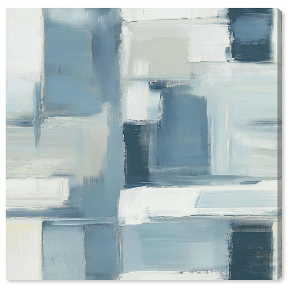 Art Remedy Faded Blue Abstract Canvas, 20" x 20", Gallery Wrapped, Deconstructed Blue II