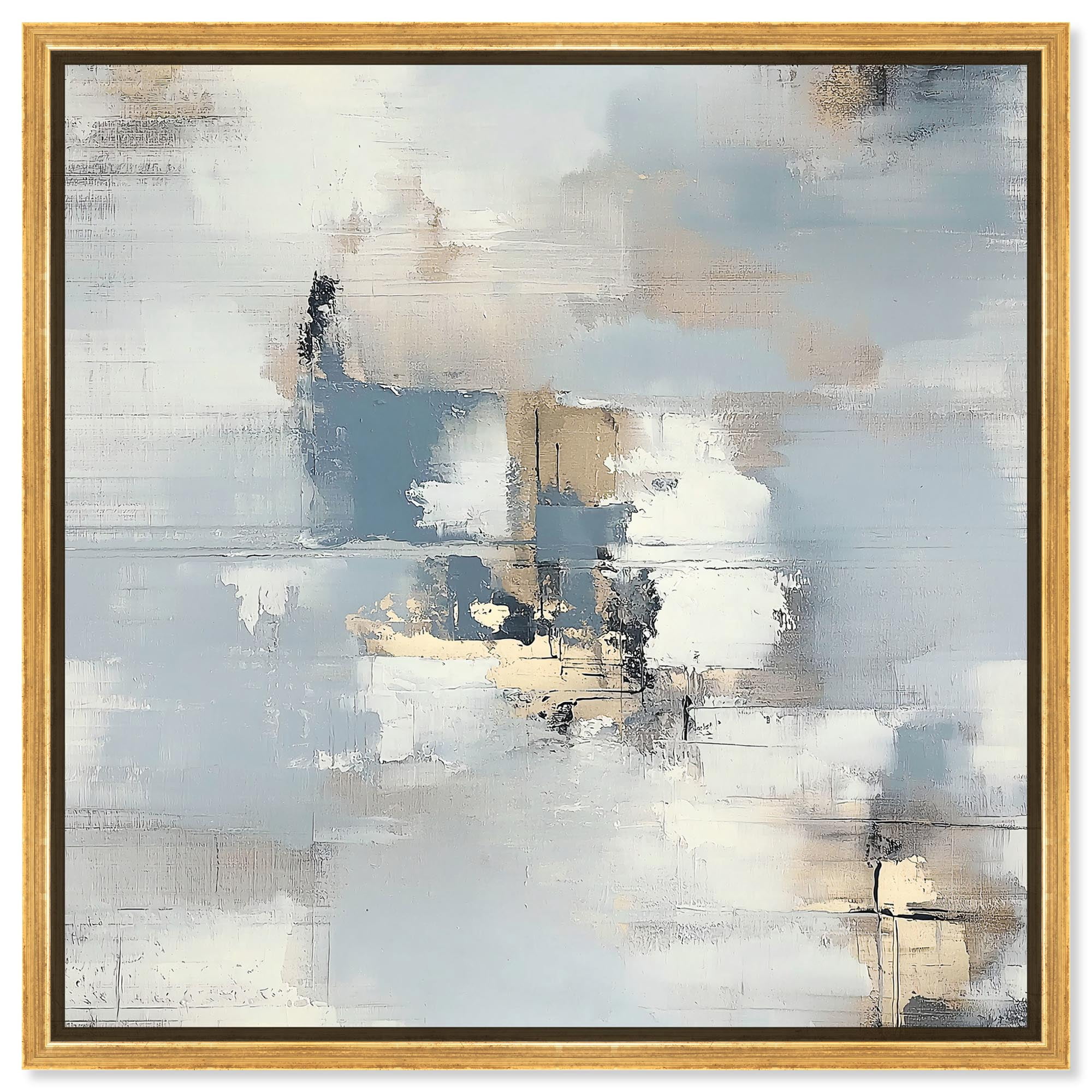 Art Remedy Faded Blue Abstract Canvas, 20