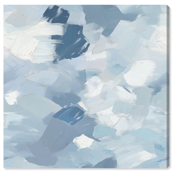 Art Remedy Faded Blue Abstract Canvas, 30" x 30", Gallery Wrapped, Where Clouds Gather III