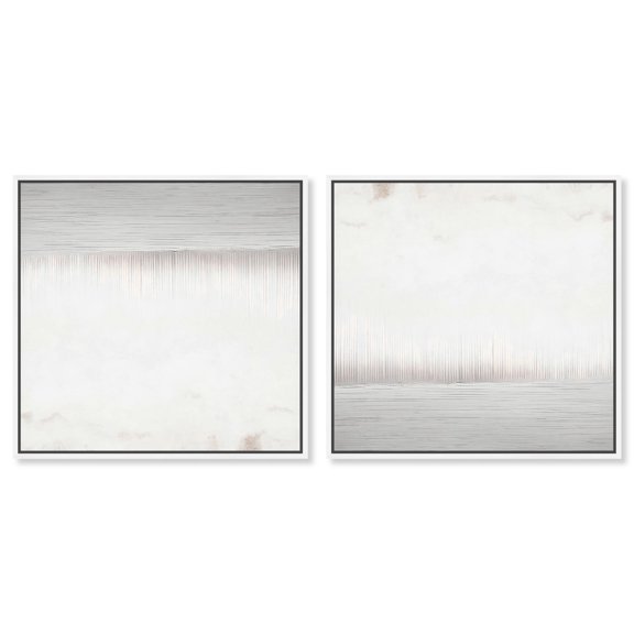 Art Remedy Faded Boho Art Canvas, 40" x 40", White Frame, Subtle Transitions Set