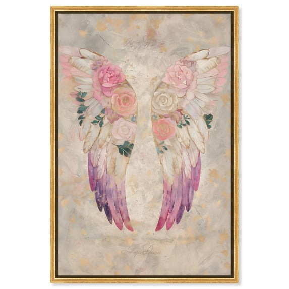 Art Remedy Fairy Wings Art Canvas, 10" x 15", Gold Frame, Ascension III