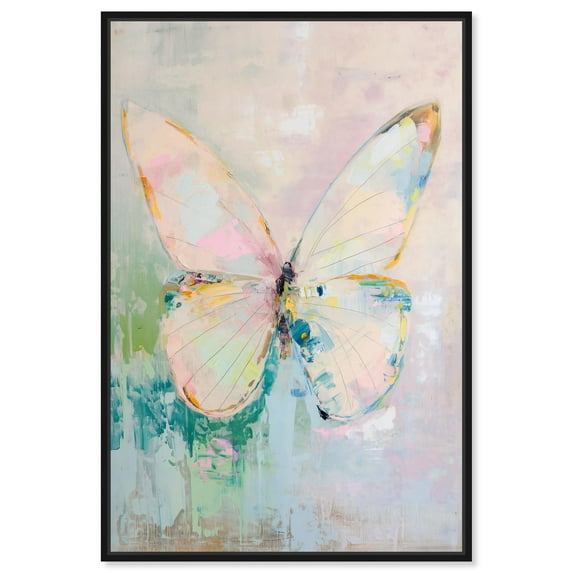 Art Remedy Fairy Wings Art Canvas, 20" x 30", Black Frame, Fairy Butterfly I