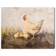 thumbnail image 1 of Art Remedy Farmhouse Landscape Canvas, 24" x 20", Gallery Wrapped, Mother Hen and Chicks, 1 of 7