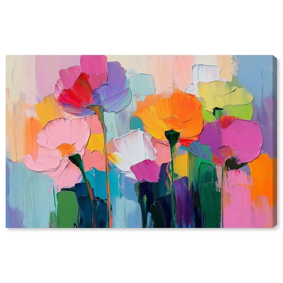 Art Remedy Floral Abstracts Canvas, 54" x 36", Gallery Wrapped, Expressive Blooms I