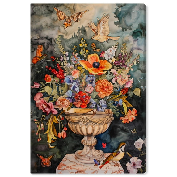 Art Remedy Floral Still Life Canvas, 10" x 15", Gallery Wrapped, Washed in Colors Floral II