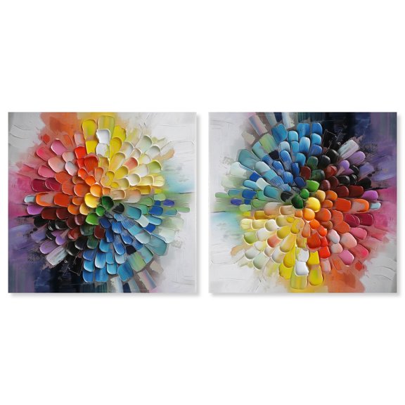 Art Remedy Flowy Abstracts Canvas, 24" x 24", Gallery Wrapped, Elysian Colorbloom Set
