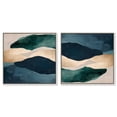 thumbnail image 1 of Art Remedy Geode Art Canvas, 12" x 12", Silver Frame, Navy and Emerald Bits II Set, 1 of 5