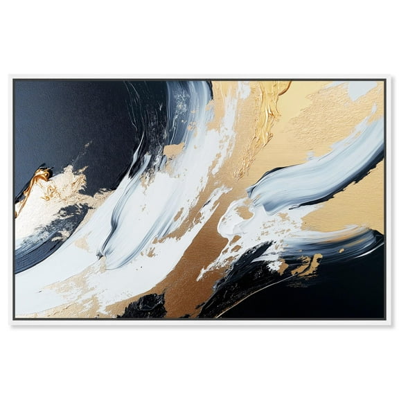 Art Remedy Minimalist Abstract Canvas, 30" x 20", White Frame, Forces II