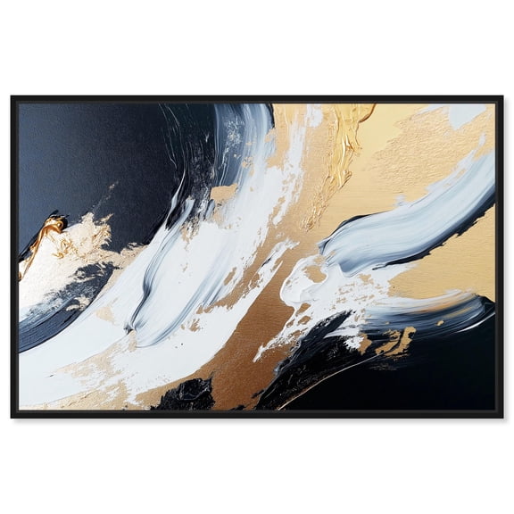 Art Remedy Minimalist Abstract Canvas, 36" x 24", Black Frame, Forces II