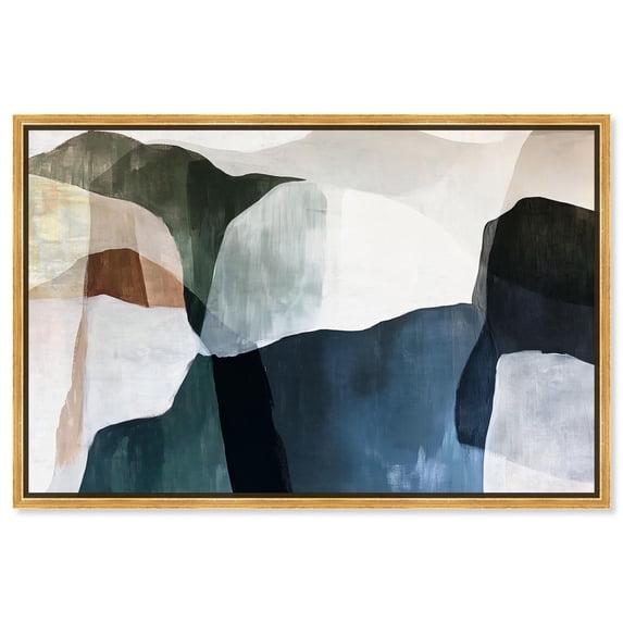 Art Remedy Minimalist Abstract Canvas, 36" x 24", Gold Frame, Deliberately Lucky