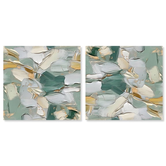 Art Remedy Modern Abstracts Canvas, 12" x 12", Gallery Wrapped, Forest Floor Set