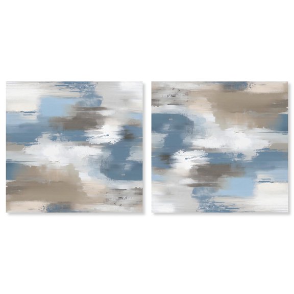 Art Remedy Modern Abstracts Canvas, 16" x 16", Gallery Wrapped, Where Clouds and Sands Gather Set