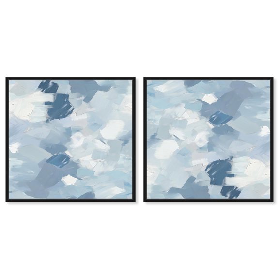 Art Remedy Modern Abstracts Canvas, 20" x 20", Black Frame, Where Clouds Gather III Set