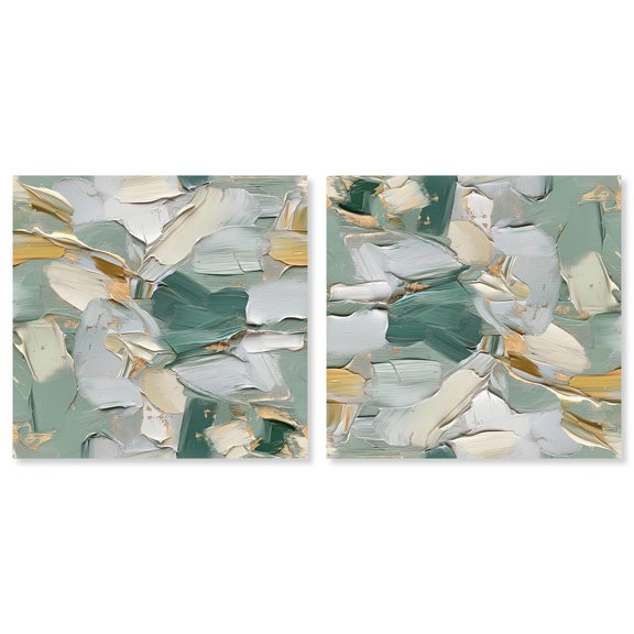 Art Remedy Modern Abstracts Canvas, 30" x 30", Gallery Wrapped, Forest Floor Set