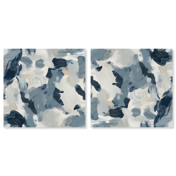 Art Remedy Modern Abstracts Canvas, 30" x 30", Gallery Wrapped, Forms in Flux Set