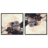 Art Remedy Modern Boho Canvas, 12" x 12", Black Frame, Safari Sun II Set