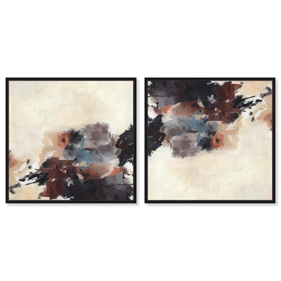 Art Remedy Modern Boho Canvas, 12" x 12", Black Frame, Safari Sun II Set