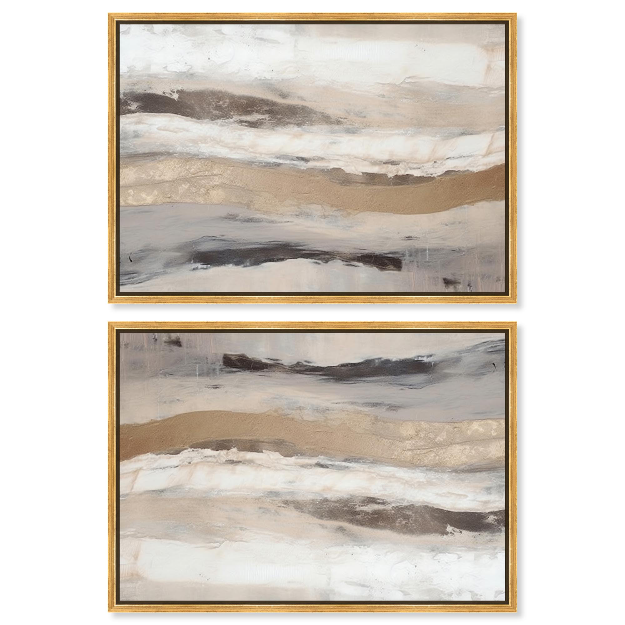 Art Remedy Modern Boho Canvas, 24" x 16", Gold Frame, The Shore ...