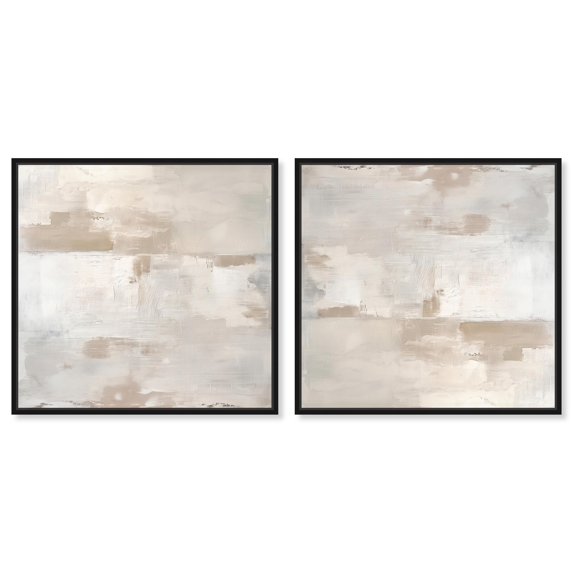 Art Remedy Modern Boho Canvas, 24" x 24", Black Frame, Arid Hues I Set