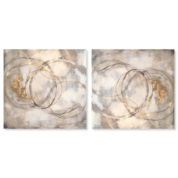 Art Remedy Modern Contemporary Canvas, 12" x 12", Gallery Wrapped, Dune Impressions III Set