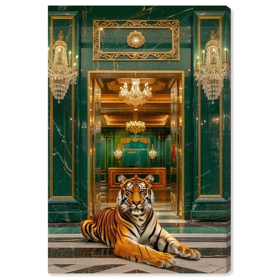 Art Remedy Modern Tiger Art Canvas, 10" x 15", Gallery Wrapped, Tiger Lobby