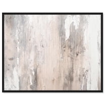 Art Remedy Muted Neutral Art Canvas, 20" x 16", Black Frame, Striated Texture I