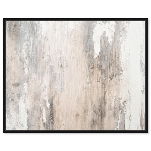 Art Remedy Muted Neutral Art Canvas, 20" x 16", Black Frame, Striated Texture I
