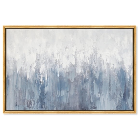 Art Remedy Neutral Abstracts Canvas, 15" x 10", Gold Frame, Frosted Glass