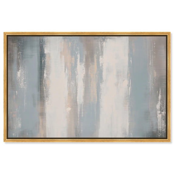 Art Remedy Neutral Abstracts Canvas, 45" x 30", Gold Frame, Neutral Ground