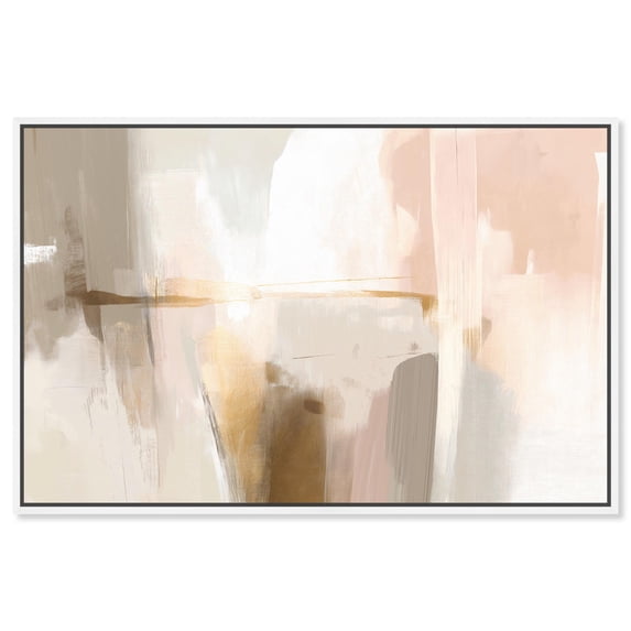 Tonal Gradations II Canvas Minimalist Boho by Art Remedy, White Frame, 54 x 36