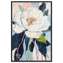 Art Remedy Pastel Color Florals Canvas, 10" x 15", Black Frame, Bloom in Verdure