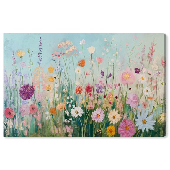 Art Remedy Playful Flower Art Canvas, 24" x 16", Gallery Wrapped, Lush and Lovely I