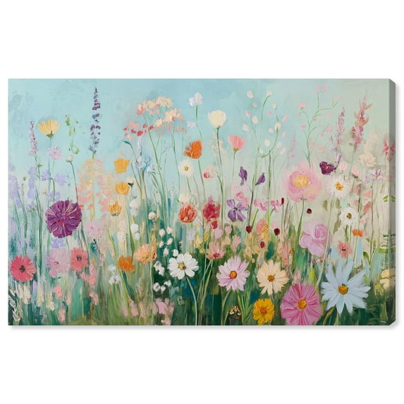 Art Remedy Playful Flower Art Canvas, 36" x 24", Gallery Wrapped, Lush and Lovely I