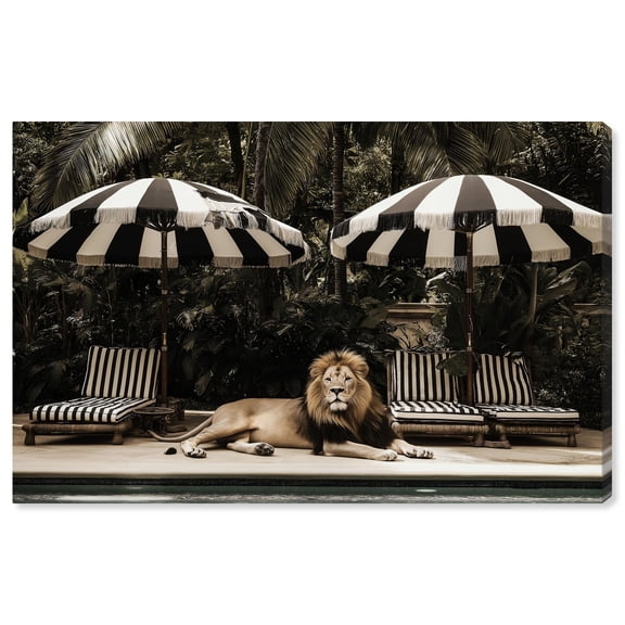 Art Remedy Retro Photography Canvas, 15" x 10", Gallery Wrapped, Luxe of the Jungle King
