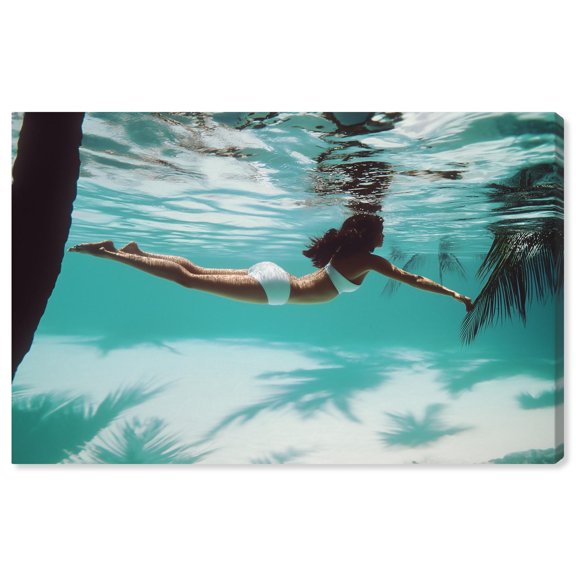 Art Remedy Retro Photography Canvas, 54" x 36", Gallery Wrapped, Underwater Beauty