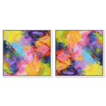 thumbnail image 1 of Art Remedy Saturaded Colors Art Canvas, 16" x 16", White Frame, Blissful Palette Set, 1 of 5