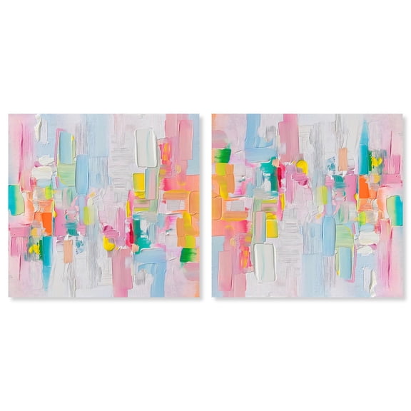 Art Remedy Saturaded Colors Art Canvas, 30" x 30", Gallery Wrapped, Color Symphony II Set