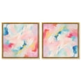 thumbnail image 1 of Art Remedy Saturaded Colors Art Canvas, 30" x 30", Gold Frame, Soft Swirls II Set, 1 of 5