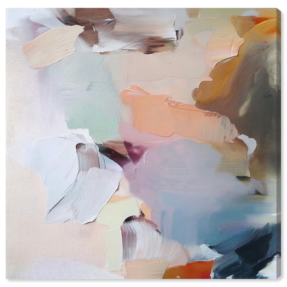 Art Remedy Soft Color Abstracts Canvas, 12" x 12", Gallery Wrapped, Neutral Nirvana II