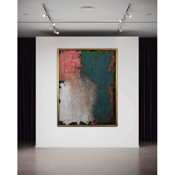 Art Resolution Distressed Texture With Bold Color Accents Modern ...