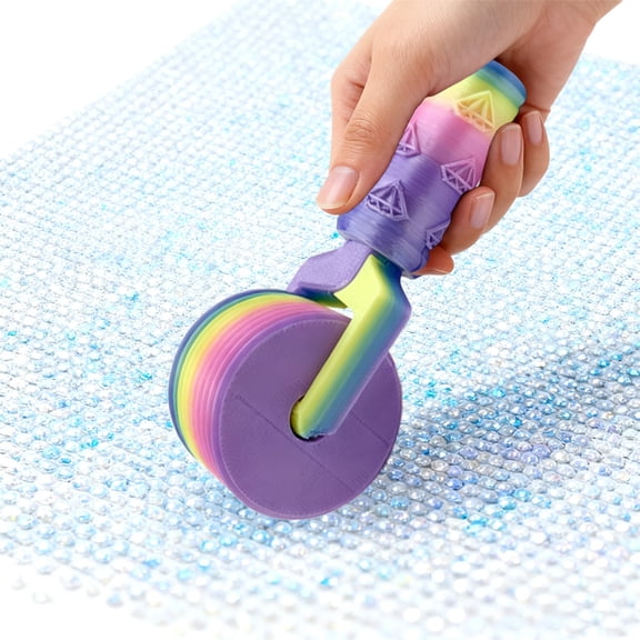 Art Roller DIY Craft For Rhinestone Embroidery Easy Grip Hand Roller Detachable Painting (B)
