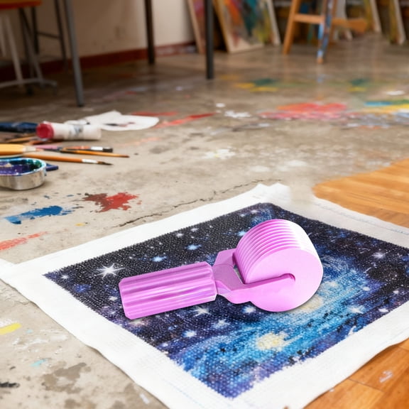 Art Roller for DIY Rhinestone Embroidery – Easy Grip Hand Roller, Detachable Painting Craft Tool, Plastic Material (C)